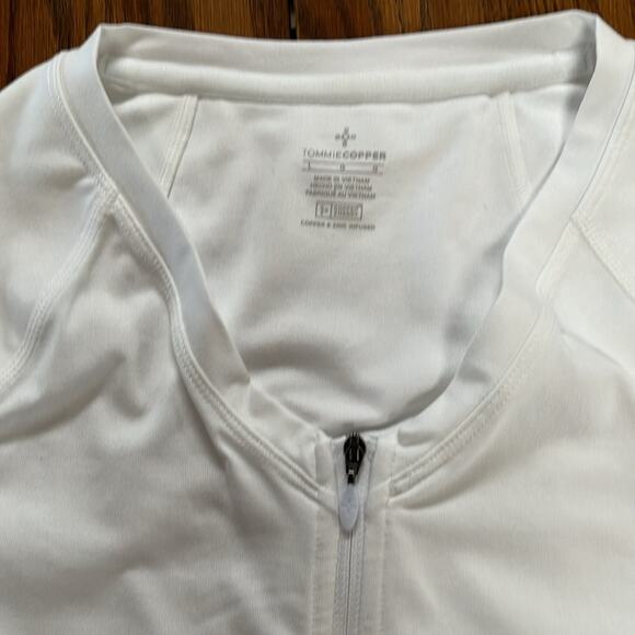 Tommie Copper Women's Compression Shirt Short Sleeve White Large Zip Up NWOT - Picture 4 of 10